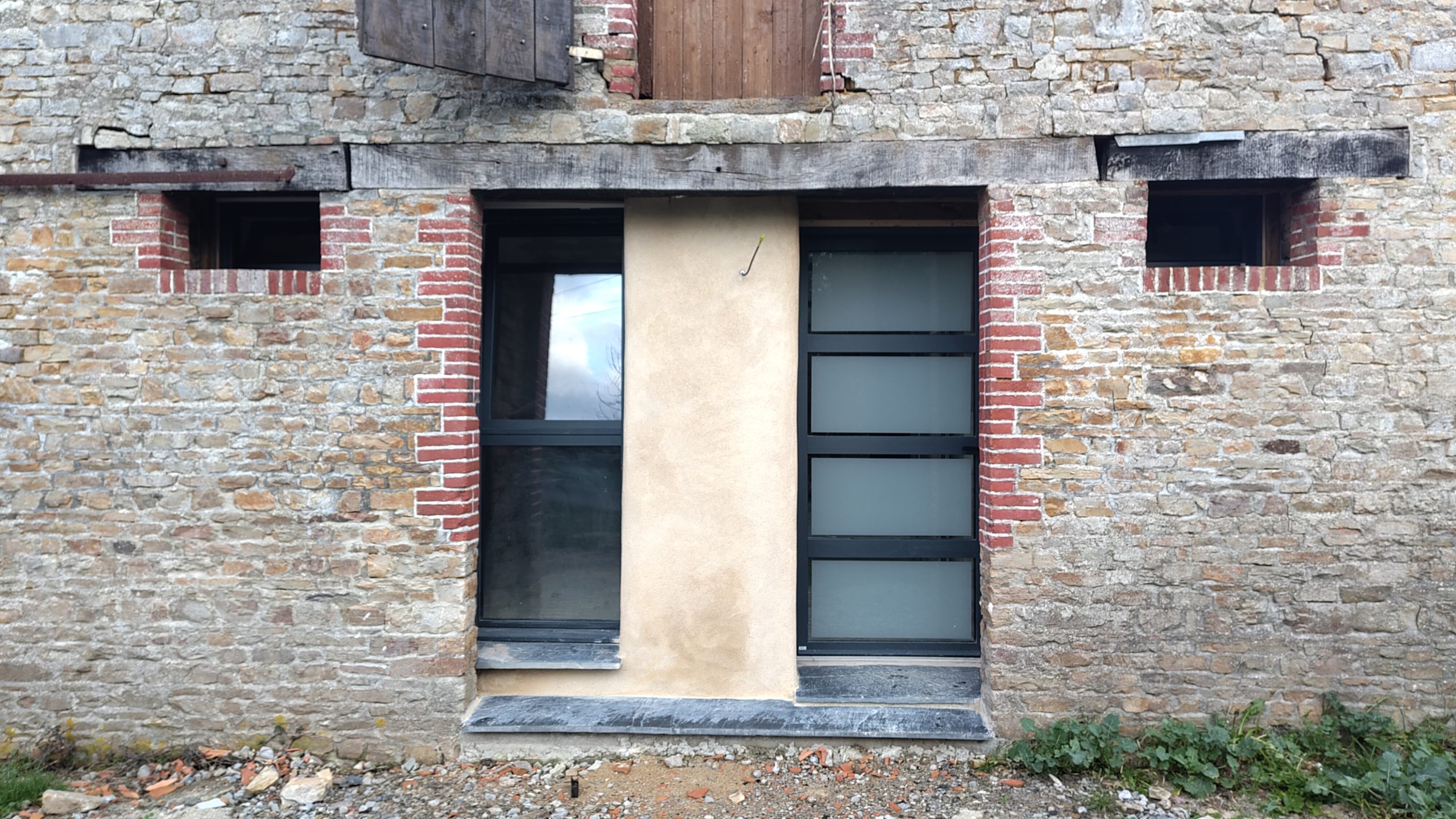 Photo BRI - transformation d'une porte fermière en porte d'habitation